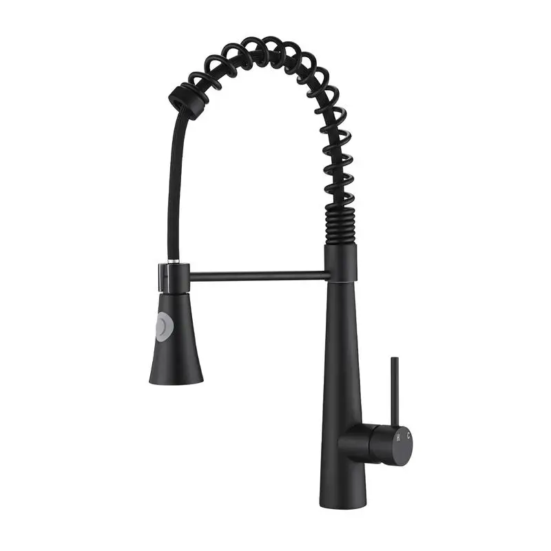 

Commercial Matte Black Kitchen Faucet, Pull Down Sprayer, Magnetic Docking Head, Modern Design, Easy Installation, Durable