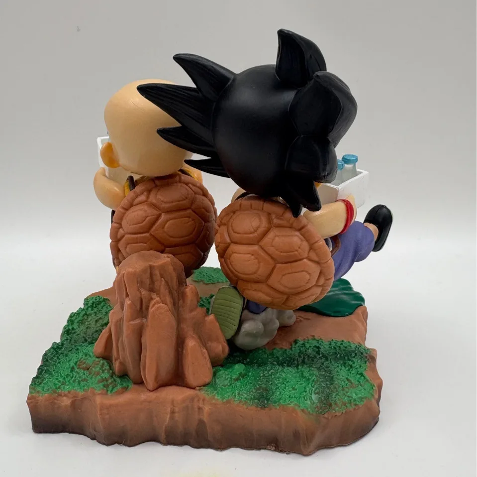 Hoge kwaliteit Dragon Ball karakter perifere kindertijd Goku Krillin melklevering scène figuur desktop ornamenten model speelgoed cadeau
