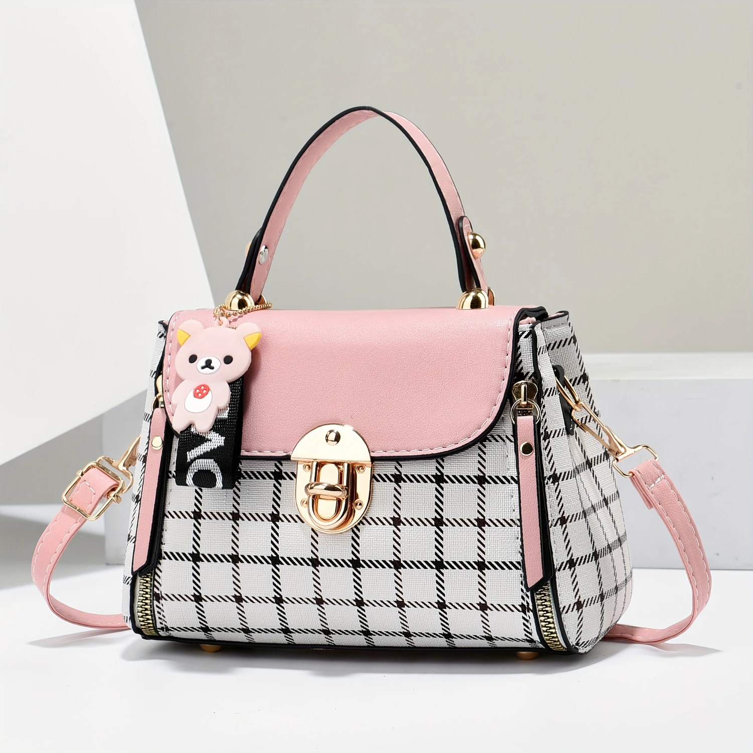 

Purses And For Women, Fashion Crossbody Bag, Lightweight Shoulder Bag, Plaid Pattern Satchel