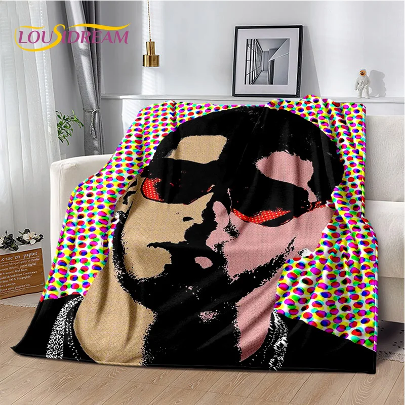 

2025 Free Anuel AA Rapper Hip Hop Soft Blanket,Soft Throw Blanket for Home Bedroom Bed Sofa Picnic Travel Cover Child Gift