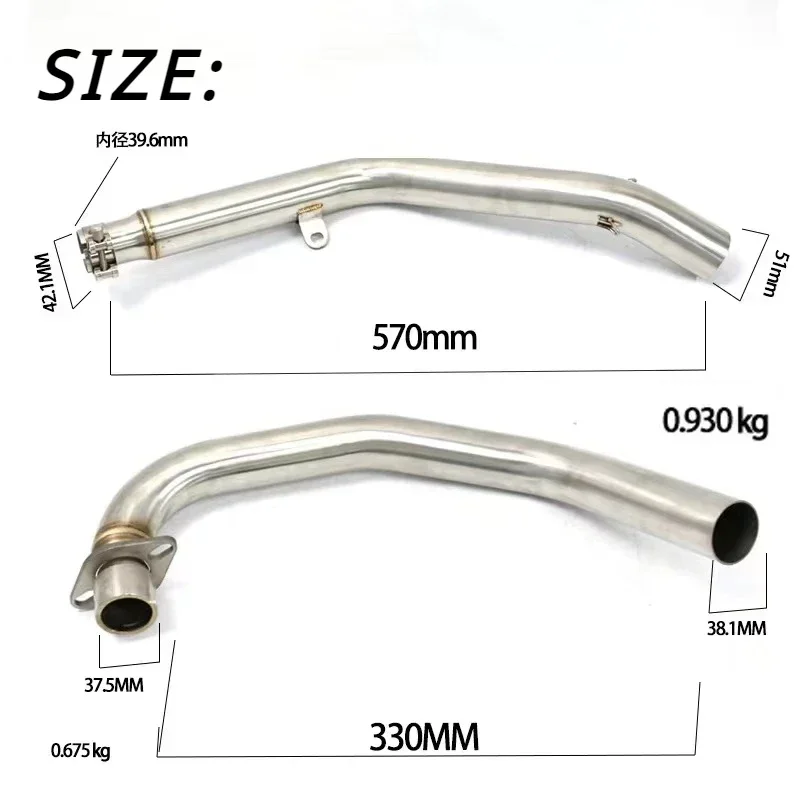 

Motorcycle For Honda CBF190R CB190R CBF190X Exhaust Pipe Middle Link Mid Pipe Tube Muffler System FOR HONDA CBF190