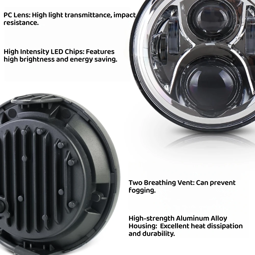 7 Inch Headlight LED Hornet 250 Headlight Hi/Lo Beam for Honda VTR250 X4 CB400sf NC39 NC42 CB750 Zephyr 400