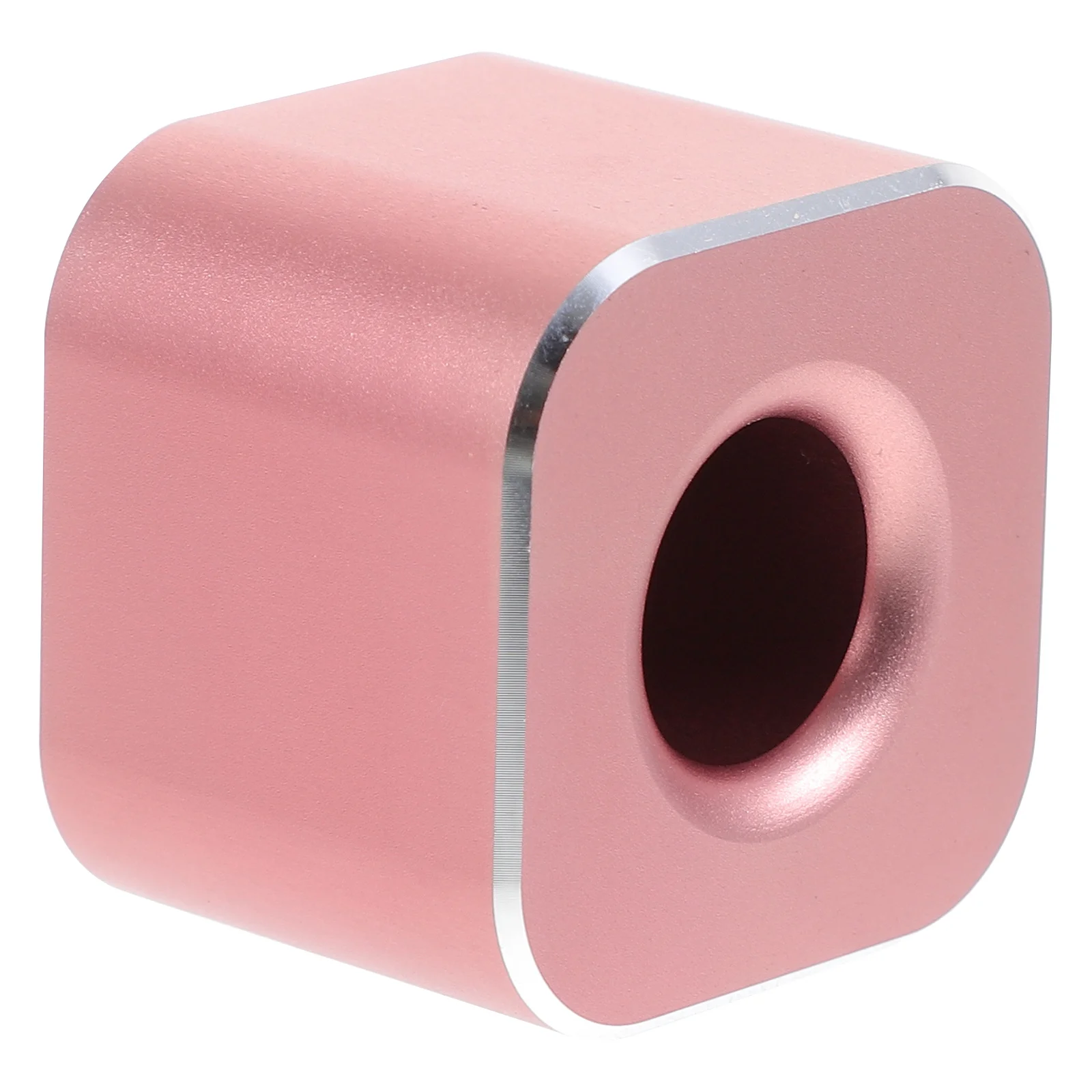 

Aluminum Alloy Metal Pen Holder Single Hole Cube Signature Pen Rest Stand Desk Storage Organizer for Office Home