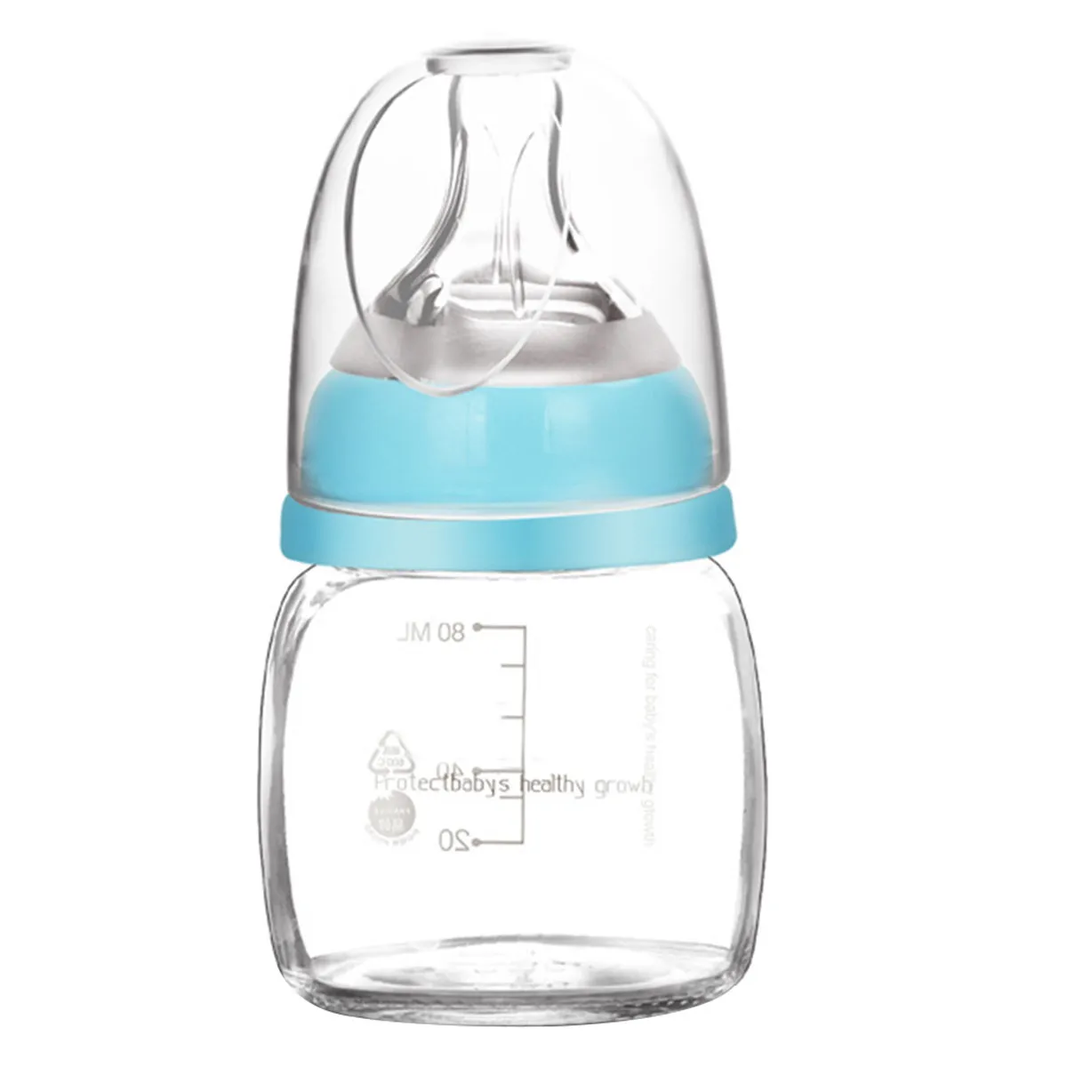 

1 шт. 80 мл детская бутылочка для молока с соломинкой против колик, легко моется, легкая, портативная, стеклянная бутылочка для кормления младенцев