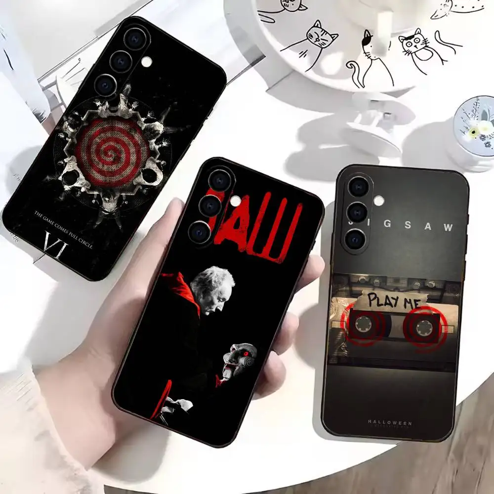 

S-Saw Jigsaw Phone Case For Samsung Galaxy A73,A72,A71,A70,A53,A52,A51,Others Soft Black Cover