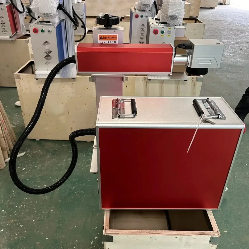 JPT or Raycus 20W 30W Fiber Marking hine with D60 Rotary Have a Good Price for Metal
