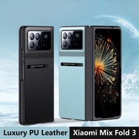 For Xiaomi Mix Fold 3 Case Luxury Leather Complete Protection Phone Cover Mi Fold3 5G Funda Shockproof Bumper Stylish Slim Shell