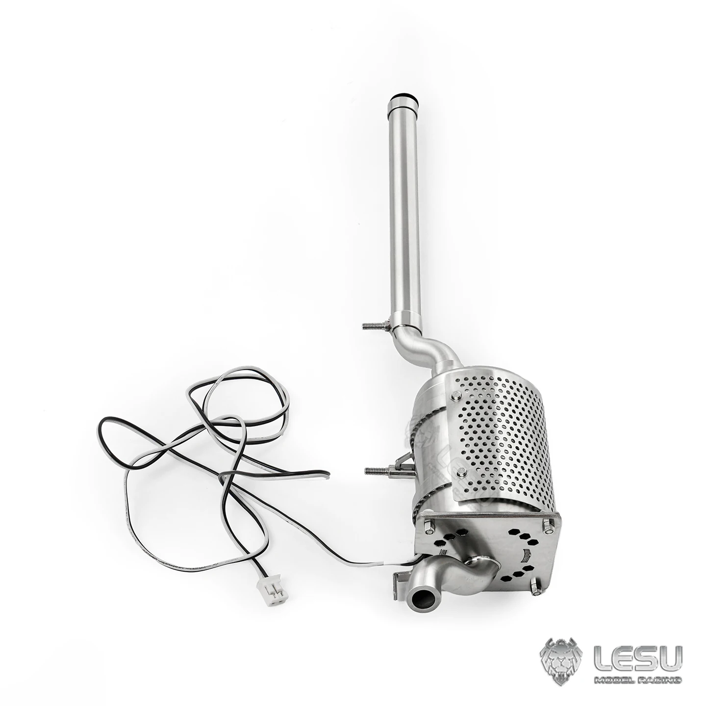 LESU 1/16 All-Metal Scale Exhaust Stack with Built-in Speaker; Exhaust Flap Opens When Sound System Activates