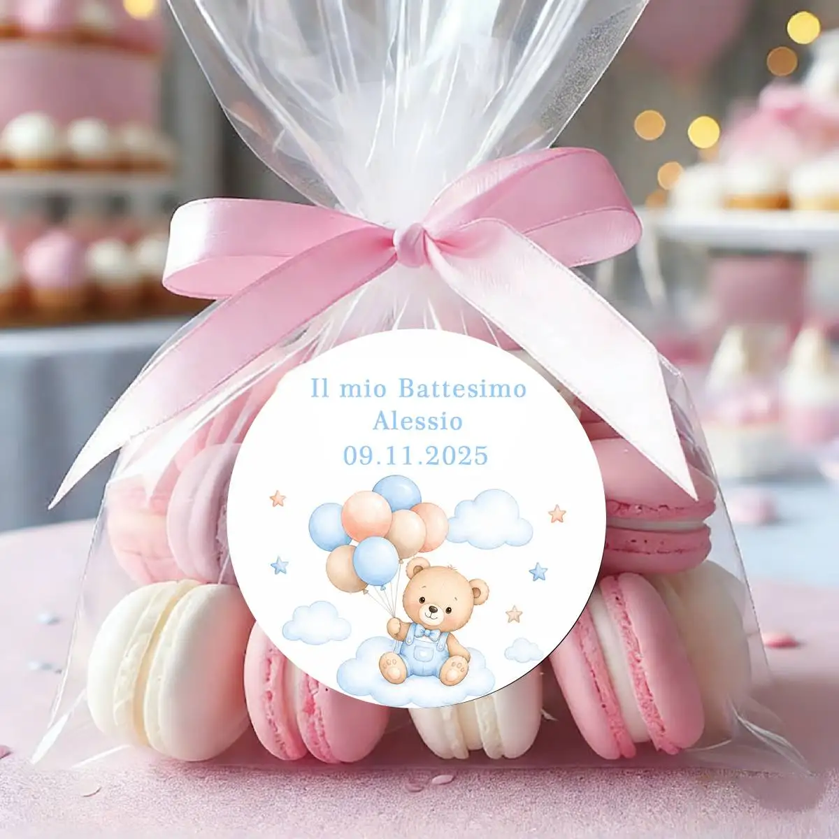 Customized Personalized Baptism Stickers, Wedding Stickers, Holiday Gift Stickers, Birthday Stickers / Wedding Stickers, Custom Sweet Birthday Stickers Suitable for Birthdays, Baptism Parties, Bridal Showers, Wedding Birthday Seal Stickers, Exquisite Round Custom Design Suitable for Parties and Gift Boxes. Category: Universal Labels view 6