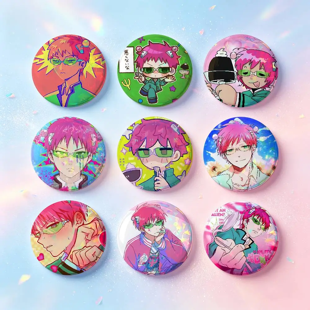 S-Saiki Badges 25 32 44 58 75 mm Round Customizable Wholesale Fan goods Self-made fan freebies