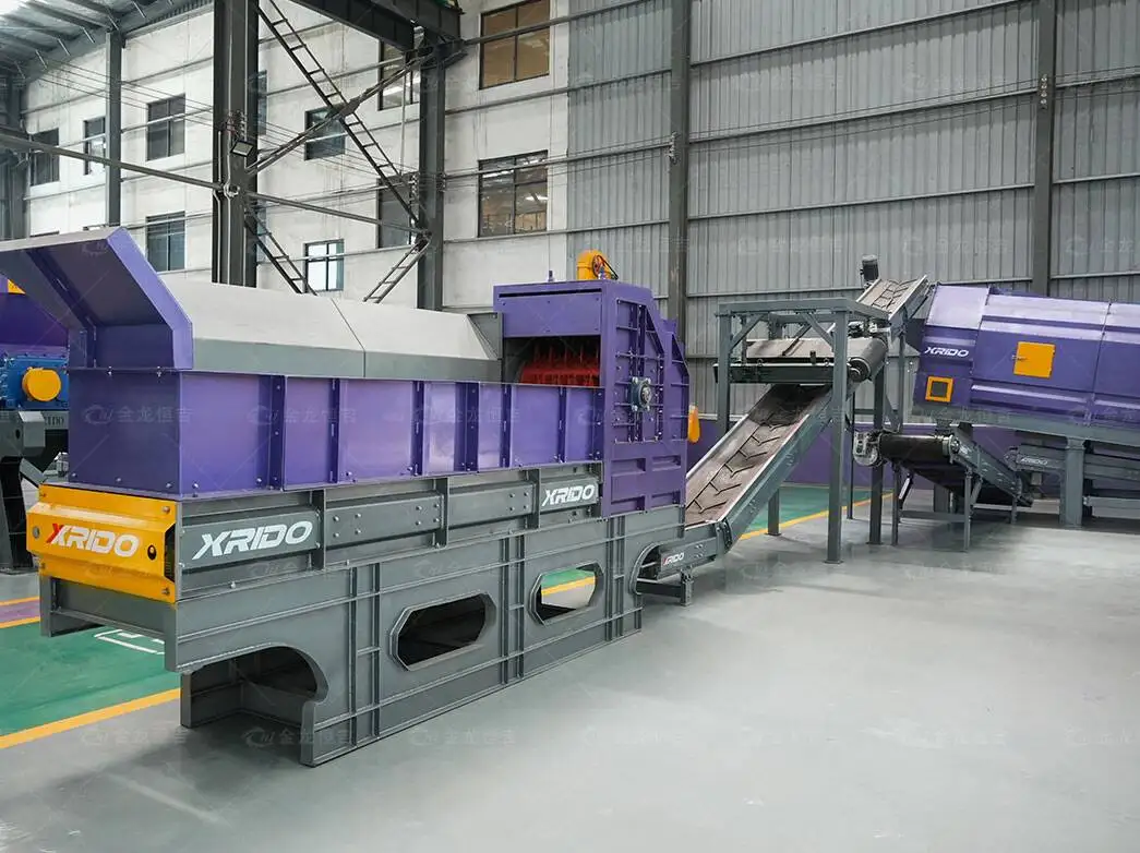 Horizontal Opener Shredder Integrated Feeding And Bag Breaking Machine With Waste Sorting Line