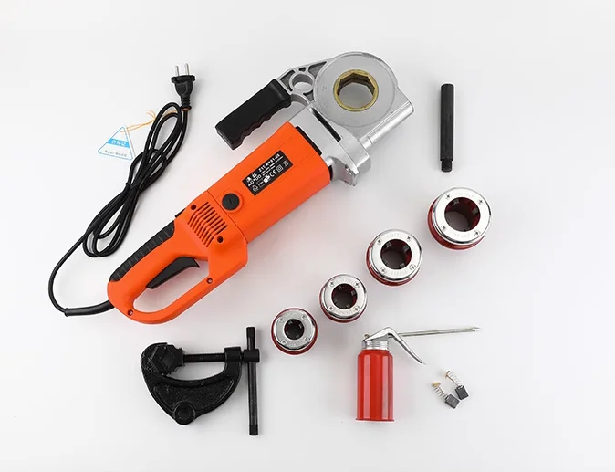 4 die heads Electric Pipe Threader Portable Sleeve Machine 220V Galvanized Pipe Sleeve Machine Electric Threading Tools