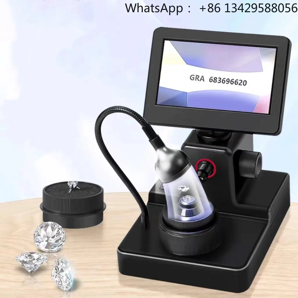 4.3 Inch HD LCD 1000X Portable Digital Diamond Girdle Number Reader Diamond Waist Code  Diamond Inscription Reader Microscope