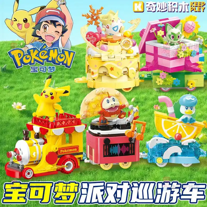 Оригинальный сборный блок Keeppley Pokemon, игрушка Пикачу Fuecoco Togepi Sprigatito Quaxly, экшн-фигурка, модель куклы, детская игрушка
