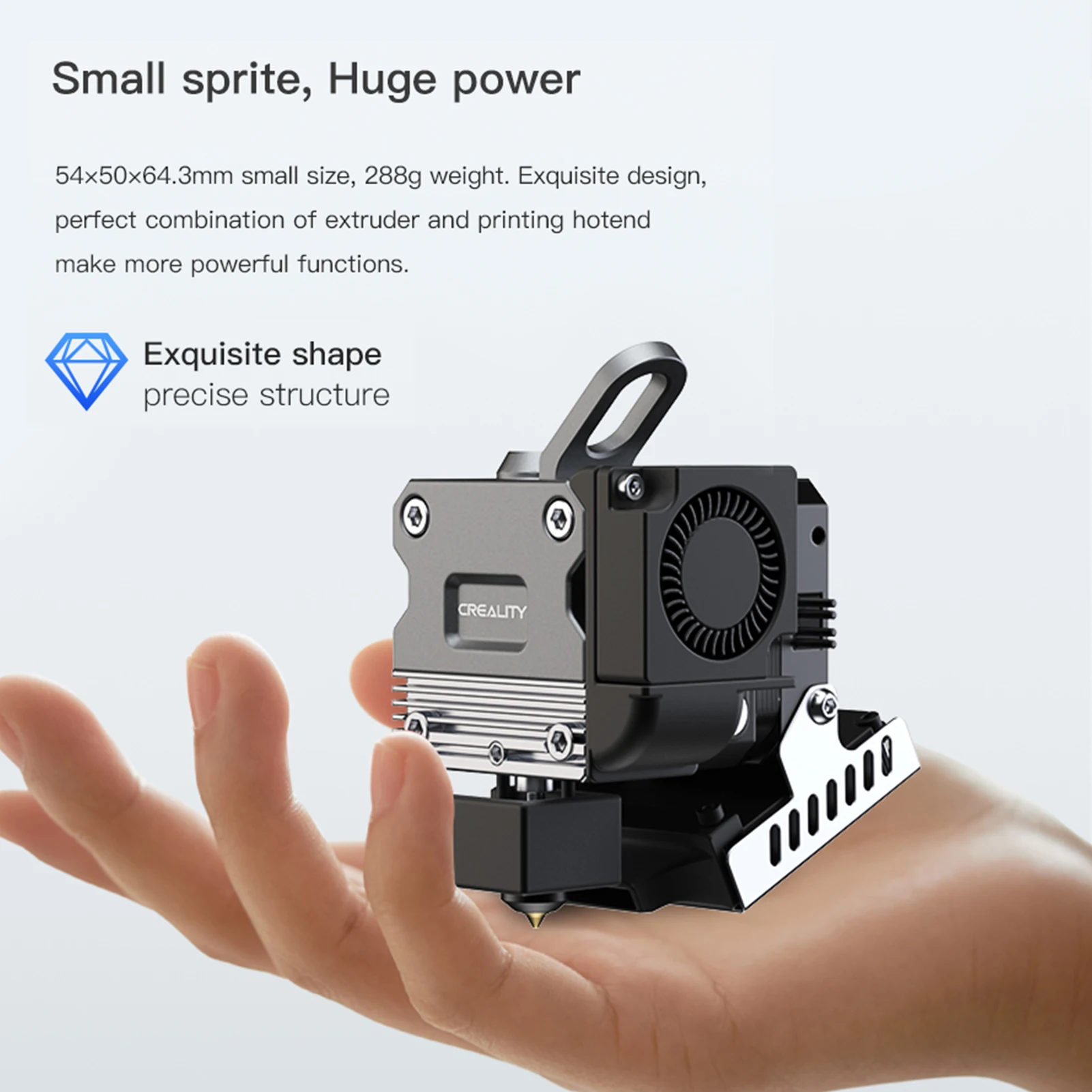 3D Printer Sprite Extruder Pro Kit Direct Drive All Metal Dual Gear 1.75MM Filament for Ender 3 V2/Ender-3 3D Printers