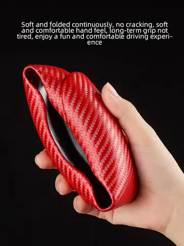 10 best sales steering wheel cover carbon fiber - №4