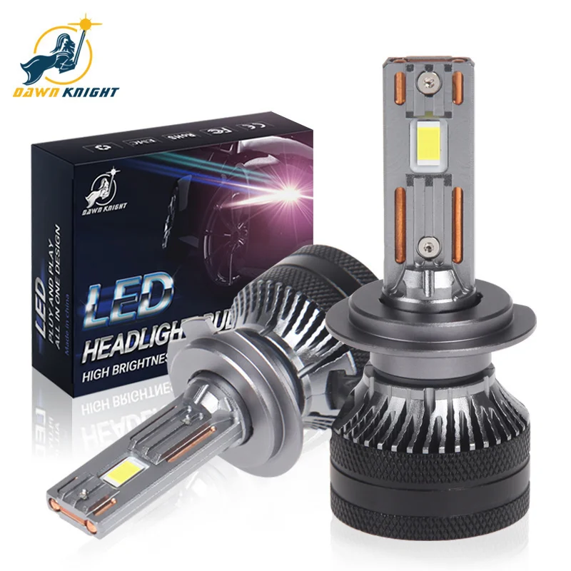 DAWN KNIGHT 140W K5C PLUS H7 H11 H1 H4 Led fényszóró izzó 4300K LED HB3 HB4 dupla rézcső Led világítás készlet autóhoz 12V 2PCS