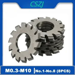 HSS Gear Milling Cutter M0.6 M1 M2 M3 M4 M5 M6 M8 Modulus Degrees Disc Spur Gear Milling Cutter Straight Tooth Disc Bevel Gear