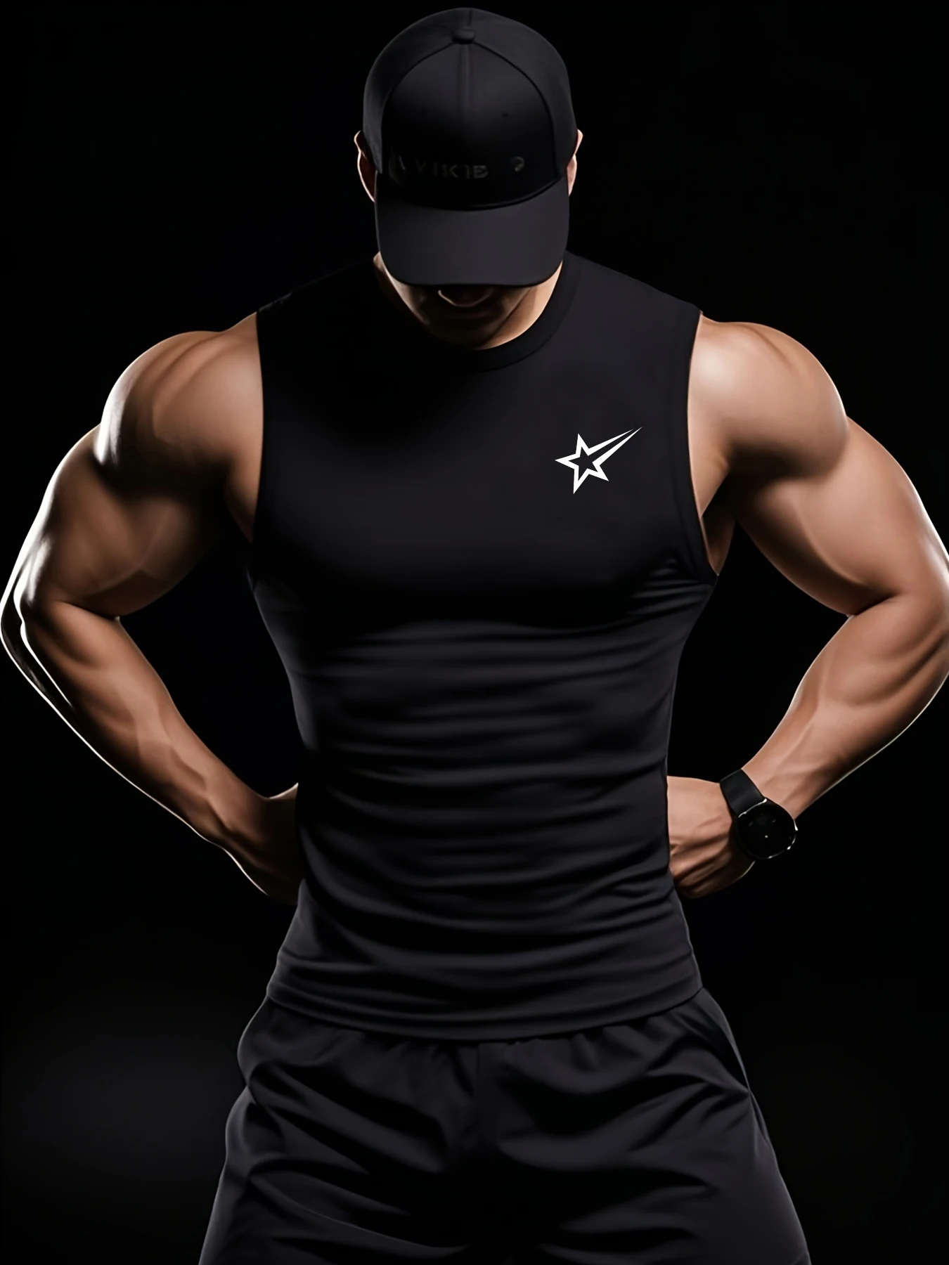 Herren-Weste mit metallischem Dornenmuster, schnell trocknend, schweißabsorbierend und atmungsaktiv, für Sommer, Laufen, Fitness und Radfahren – Detail 6