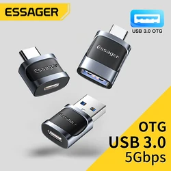 Essager-adaptador OTG tipo C a USB, Micro USB a tipo C, para Macbook, Xiaomi, HUAWEI, Samsung, conector OTG