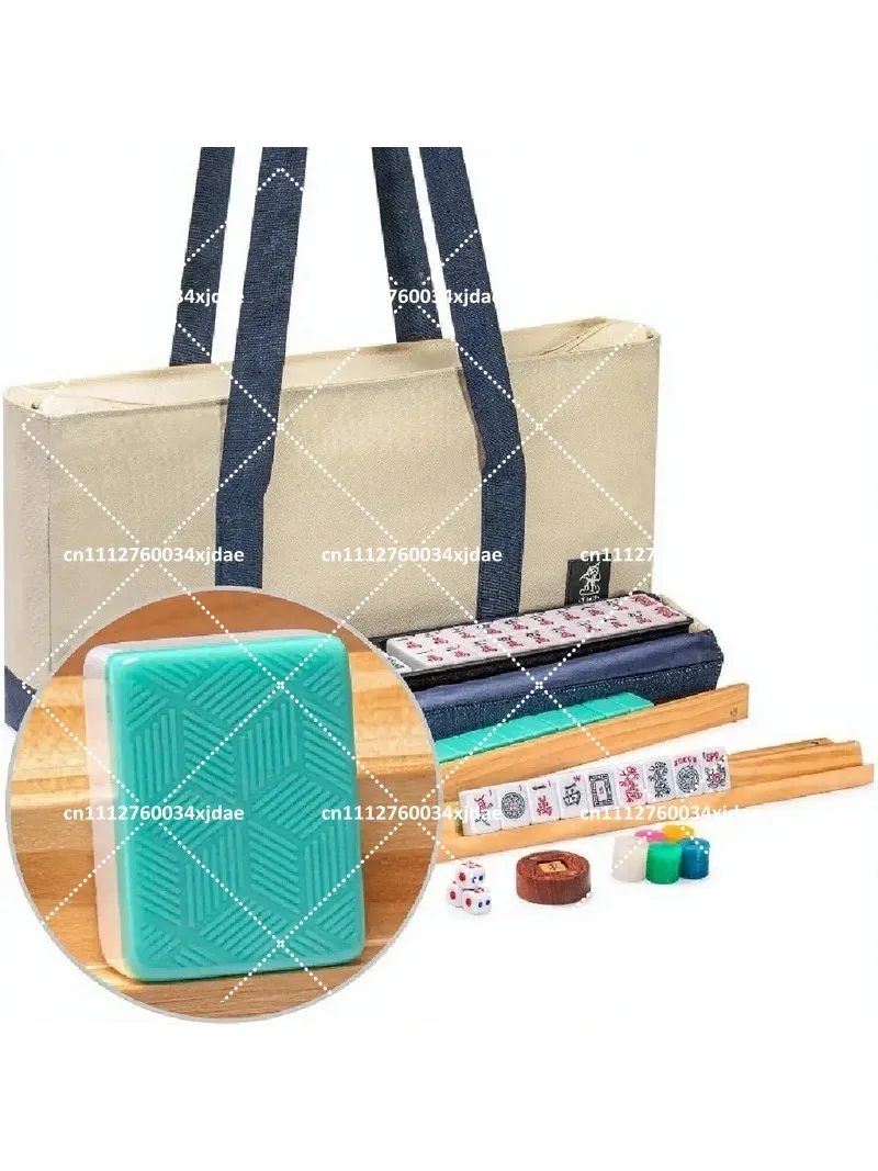 Mahjong Set Large Capacity Travel Storage Bag Portable Handbag Multifunctional Cosmetic Bag