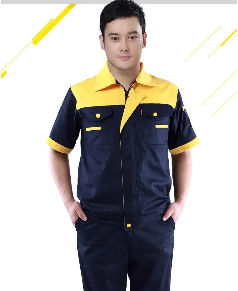 New Arrive long sleeve men clothes plus Size men Suit Sets Auto Mechanic Clothing