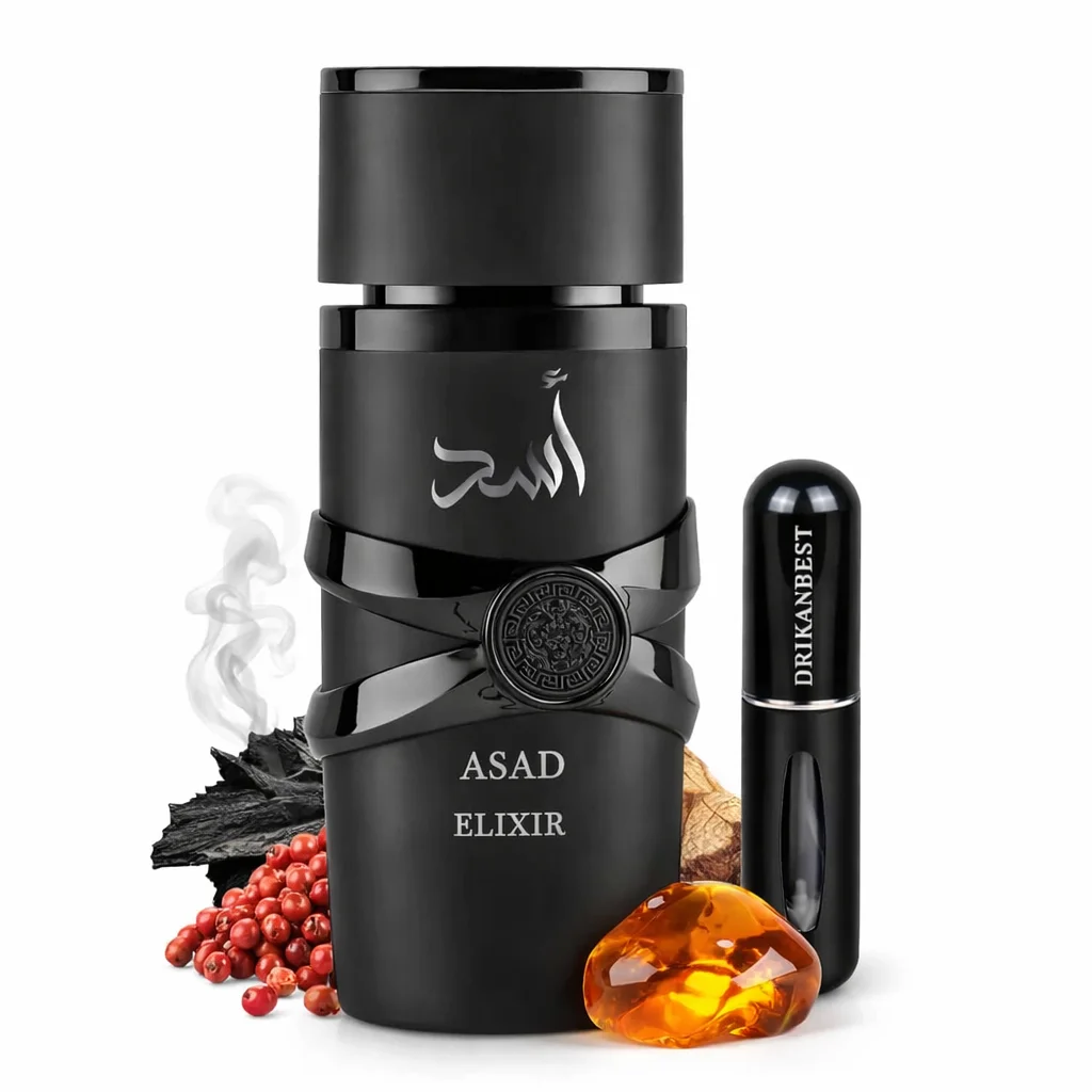 Perfume Lattafa Asad Elixir 100ml Hombre – Aroma Intenso Especiado y Amaderado, Larga Duración, Fragancia Tipo Sauvage Elixir