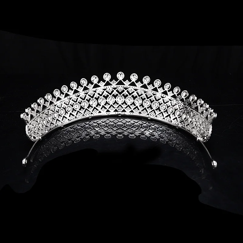 New European and American Style Light Luxury Shining stereo Crown Women's Dress Decorative Jewelry Wedding Bridal Gift H-46