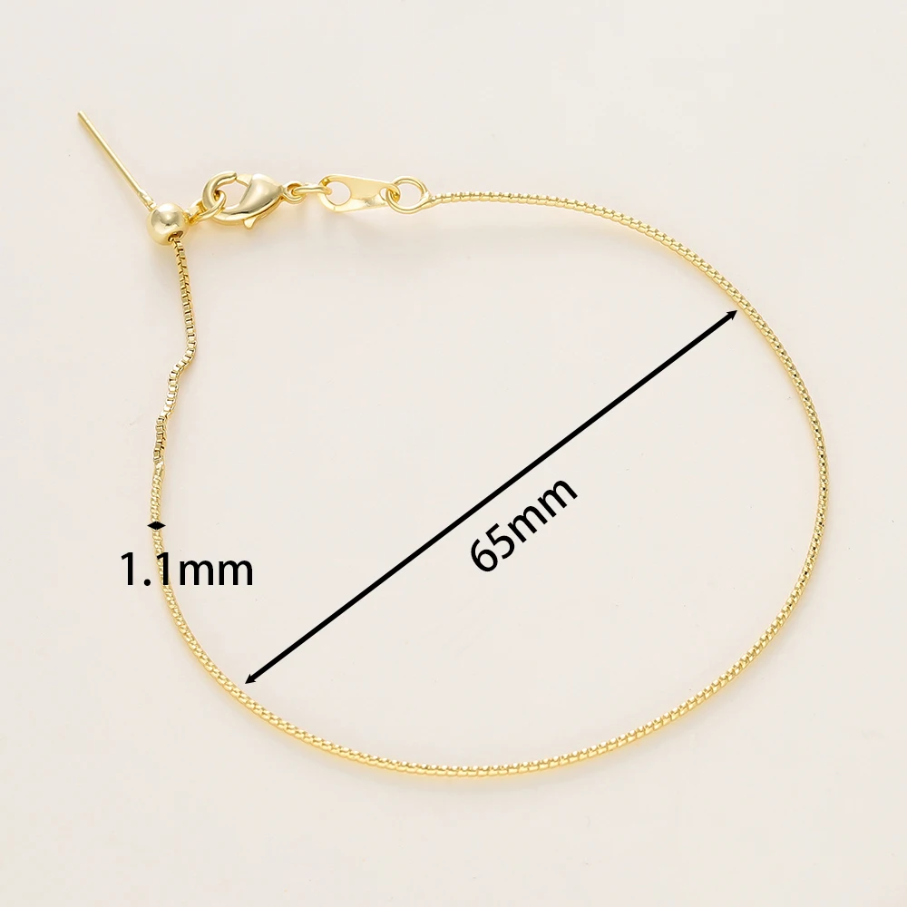1 개/몫 18K 골드 컬러 도금 구리 골드 실버 목걸이 팔찌 DIY 팔찌 목걸이 쥬얼리 액세서리 만들기