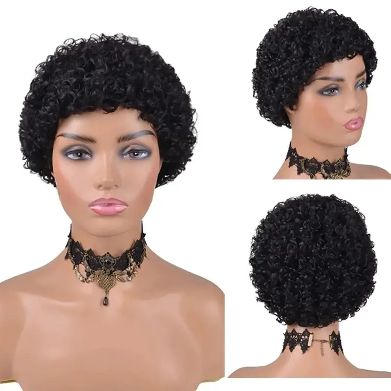 Hip Hop Style Hair Set With Spring, Small Curly Hair, Short Wig, Hot Selling Women's Party Styles