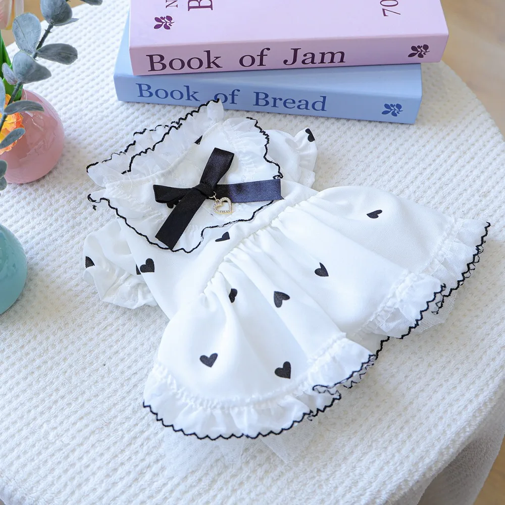 

Stylish Cute Dog Princess Dress Breathable Love Lace Dog Fluffy Skirt Lightweight Cat Apparel Birthday Party