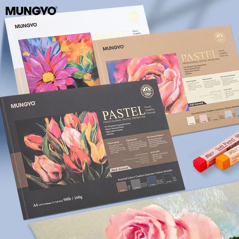 MUNGYO A3/A4 Chalk Special Paper Toner Book 160g High cotton content Easy To Color Double-sided texture Oil Pastel Painting Book