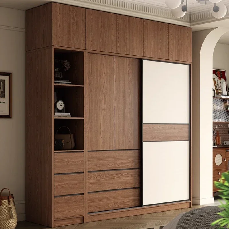 Home Bedroom Furniture Storage Cabinet Sliding Door Wardrobes Clothes Closet Wardrobe Clothing Cabinets Closet For Clothes