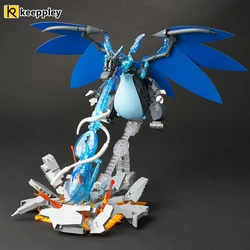 Animation New Pokemon Super Charizard X Building Block Rana kaga Model Toy Home Decoration Brick Toy Child Gifts