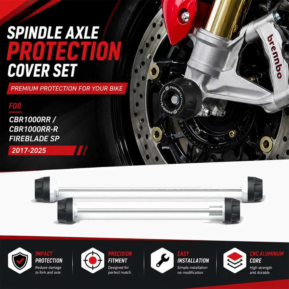 

Motorcycle Spindle Axle Protection Cover Set for HONDA CBR1000RR CBR1000RR-R Fireblade SP 2017-2025