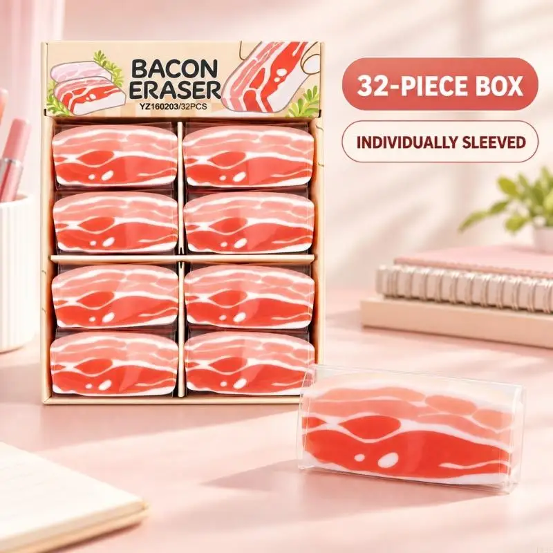 set-gomme-per-bacon-realistiche-per-correzioni-a-matita-32-gomme-da-cancellare-ispirate-cibo-con-maniche-trasparenti