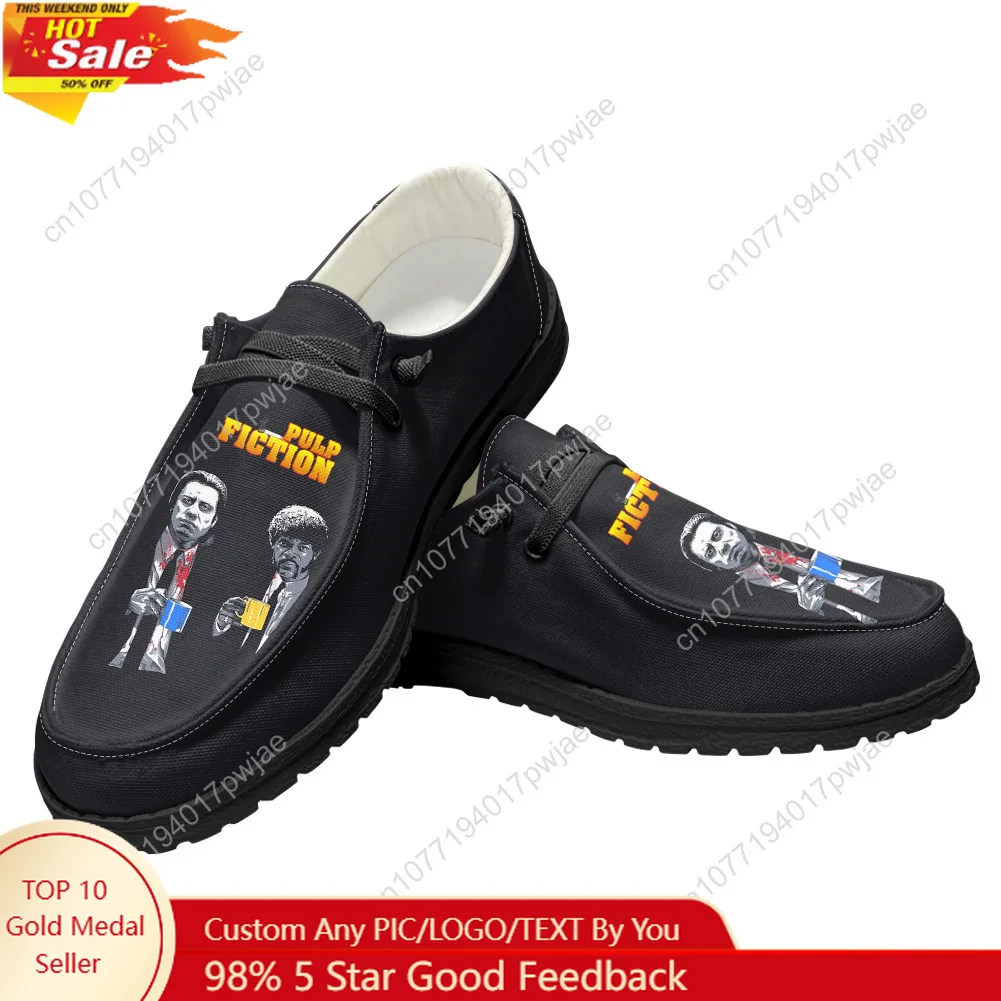 

Pulp Fiction Casual Shoes John Travolta Mens Womans Flat Shoe Breathable Outdoor Lightweight Footwear Couple Custom Made Shoe