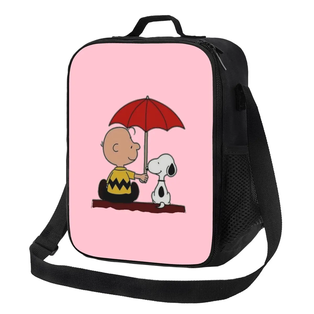 

Custom S-snoopys Animatd Cartoon Insulated Lunch Tote Bag Portable Thermal Cooler Food Lunch Box Outdoor Camping Travel