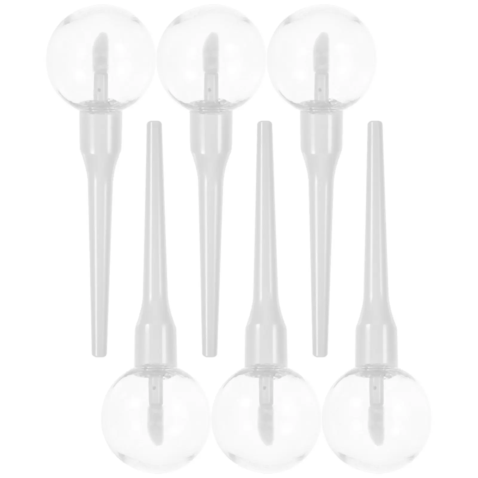 6Pcs Fun Lollipop Lip Gloss Tube Empty Refillable Stylish Transparent Lip Gloss Bottles for Women Travel Daily Use Plastic
