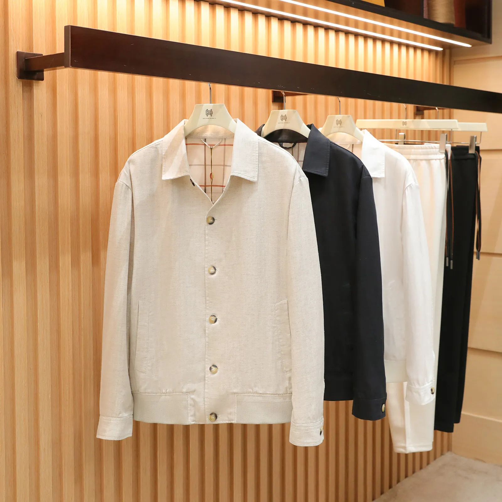 Italian luxury old money style 2026 spring and summer new high-end linen business casual jacket