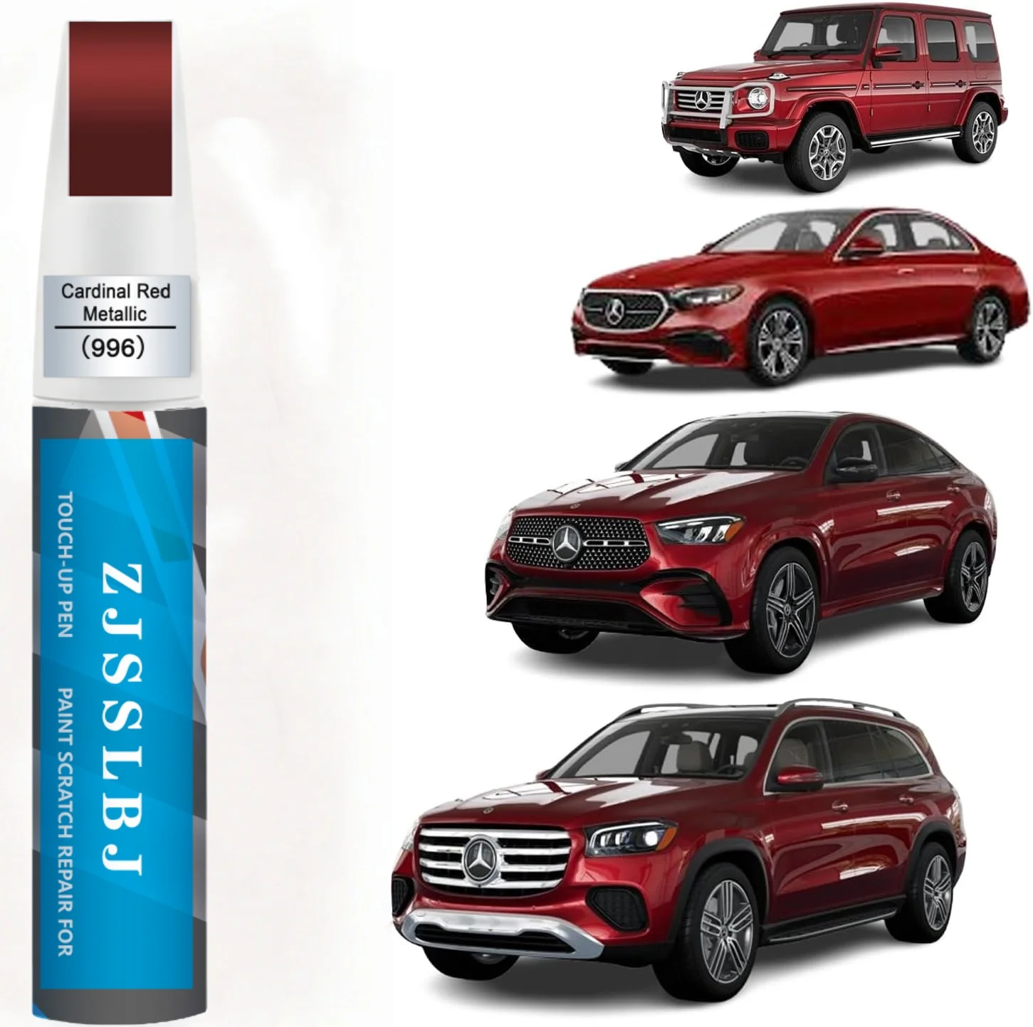(Cardinal Red (996) Car Touch Up Paint for Mercedes-Benz,Car Paint Scratch Repair Kit,2 in 1 Premium Scratch Remover Pen with Ex