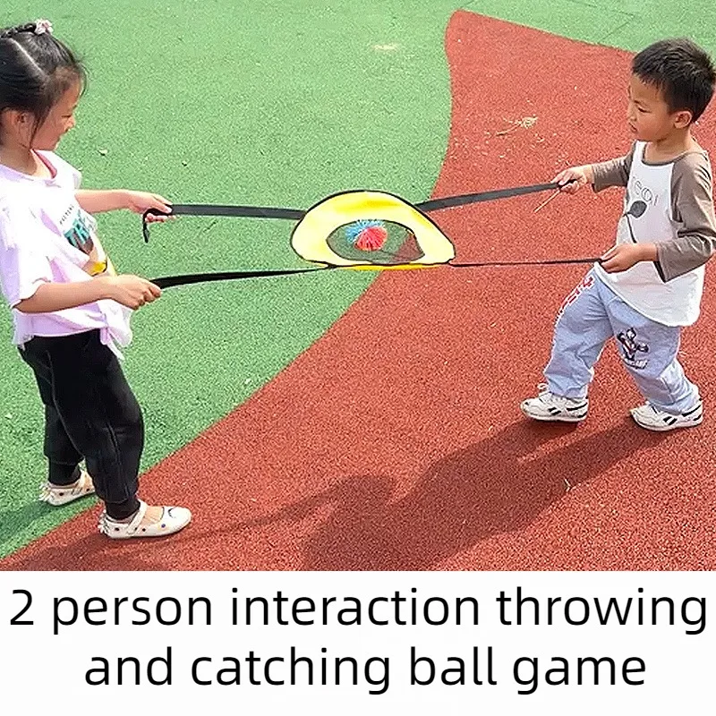 

Children Sensory Training Toys Teamwork Game 2 Kids Pull Rope Throwing Catching Ball Game Outdoor Parent-child Interaction Toys