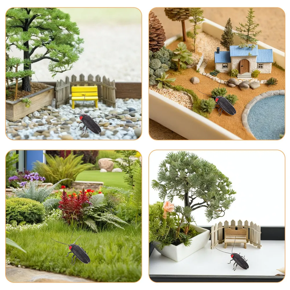 5Pcs Summer Clay Landscape Garden Decor Miniature Pot Accessories Enhance Yard Romantic Atmosphere Natural Look Fake