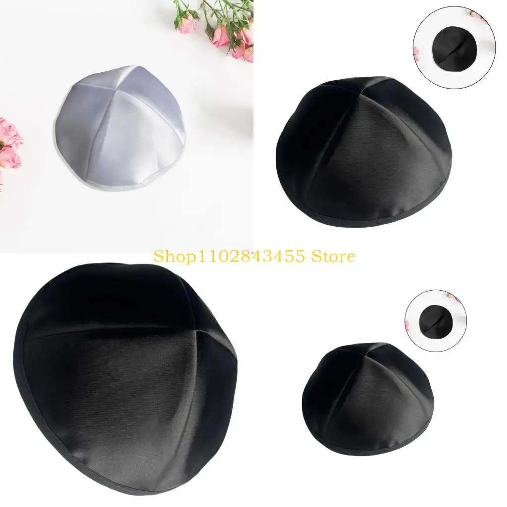 49MC Foldable Jewish Hat Yarmulke Round Kippah Hat For Festivals And Daily Prayers