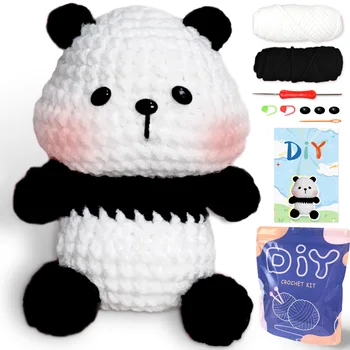 YAMAXIN Beginner 1pc Panda Crochet Needle DIY Kit Friendly Craft Tool Set for Novices…