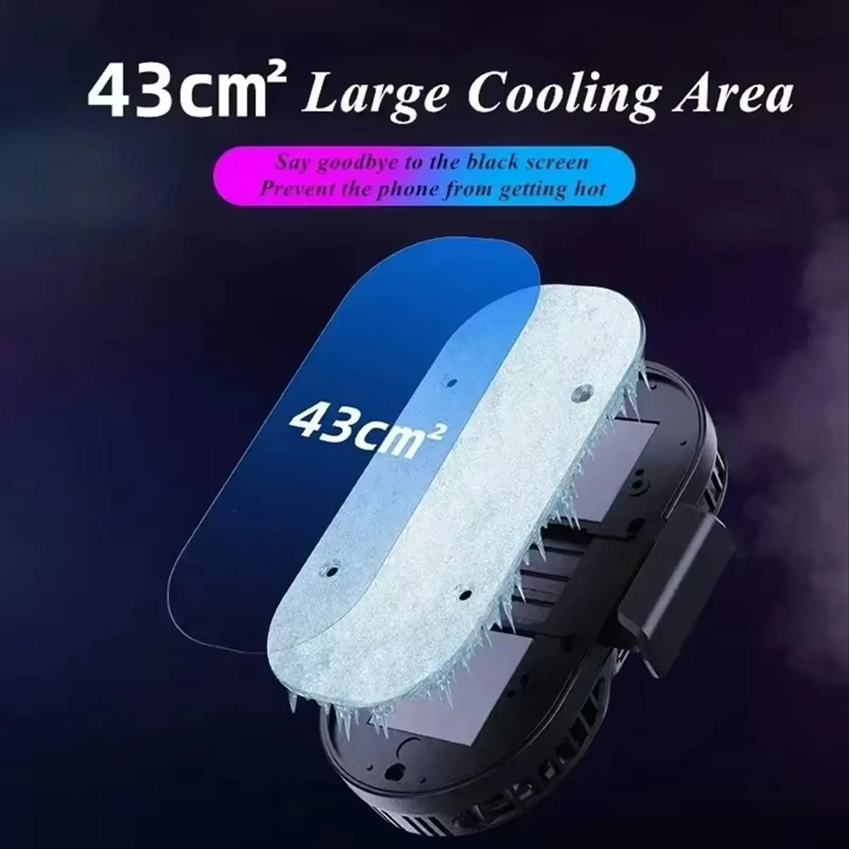 A99X Mobile Phone Semiconductor Dual Cooling Fans Radiator 3 Speeds Adjustable Game Cooler for IOS Android Live Streaming A