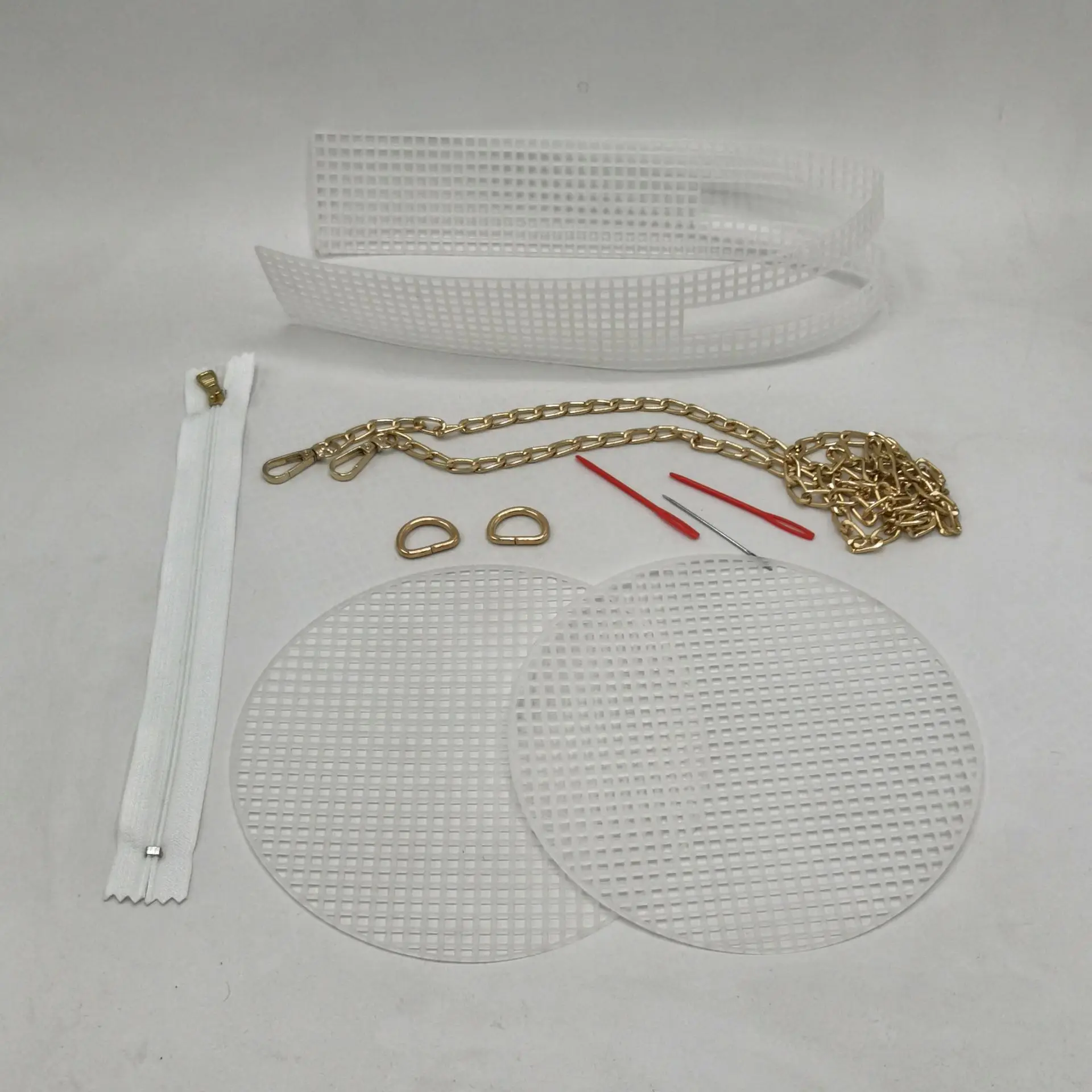 Weihnachts geschenk Herz stricken Weben Kunststoff Mesh Sheet DIY Nähen gewebte Tasche Zubehör Geldbörse Herstellung liefert Häkel projekte – Detail 11