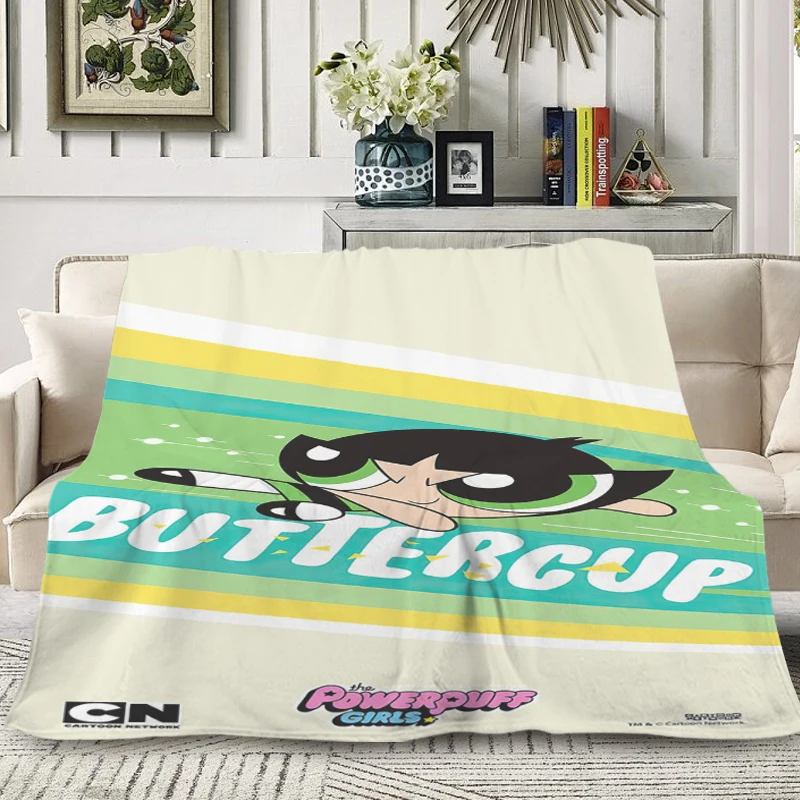 Warm Winter Blankets T-The Powerpuff Girlss King Size Blanket Microfiber Bedding Fluffy Soft Blankets Knee Bed Fleece Camping