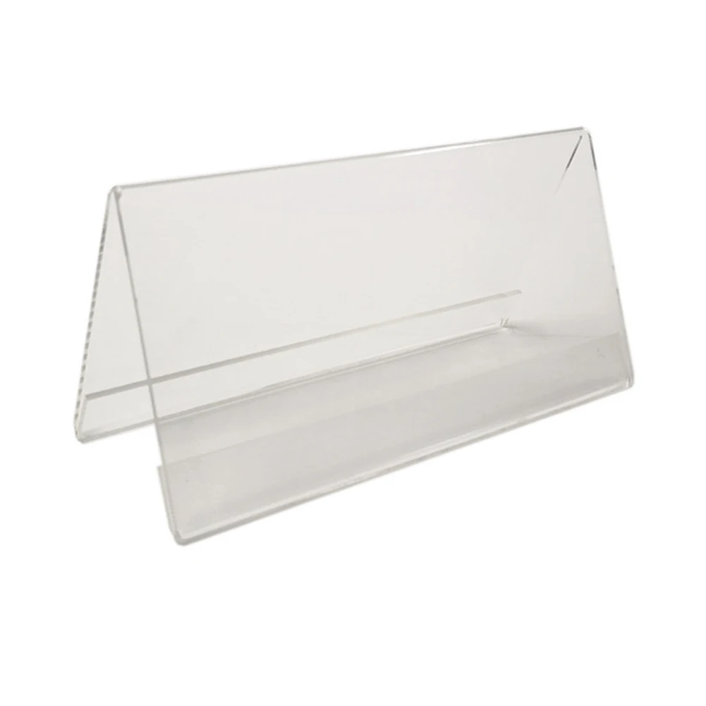 1pc Clear Acrylic Price Tag Sign Card Holder Stands Poster Racks Plastic Mini Sign Label Frame Racks Acrylic Card Display Holder