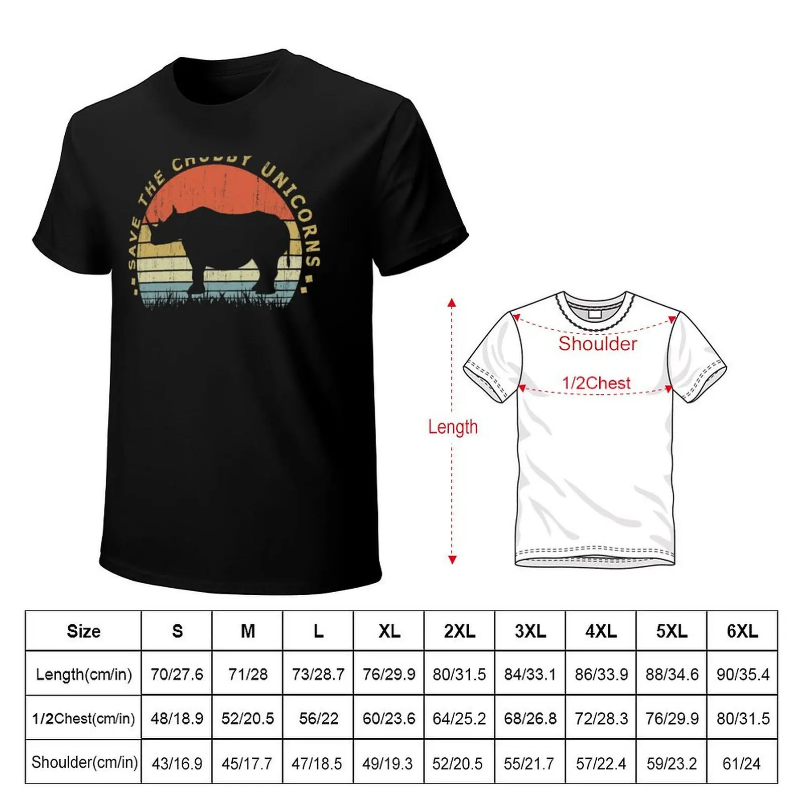 Save The Chubby Unicorns T-Shirt Basic Casual Wear Short Sleeve Top